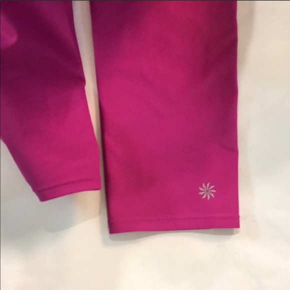 Athleta Pink Crop Workout Leggings- Medium M - Picture 3 of 5